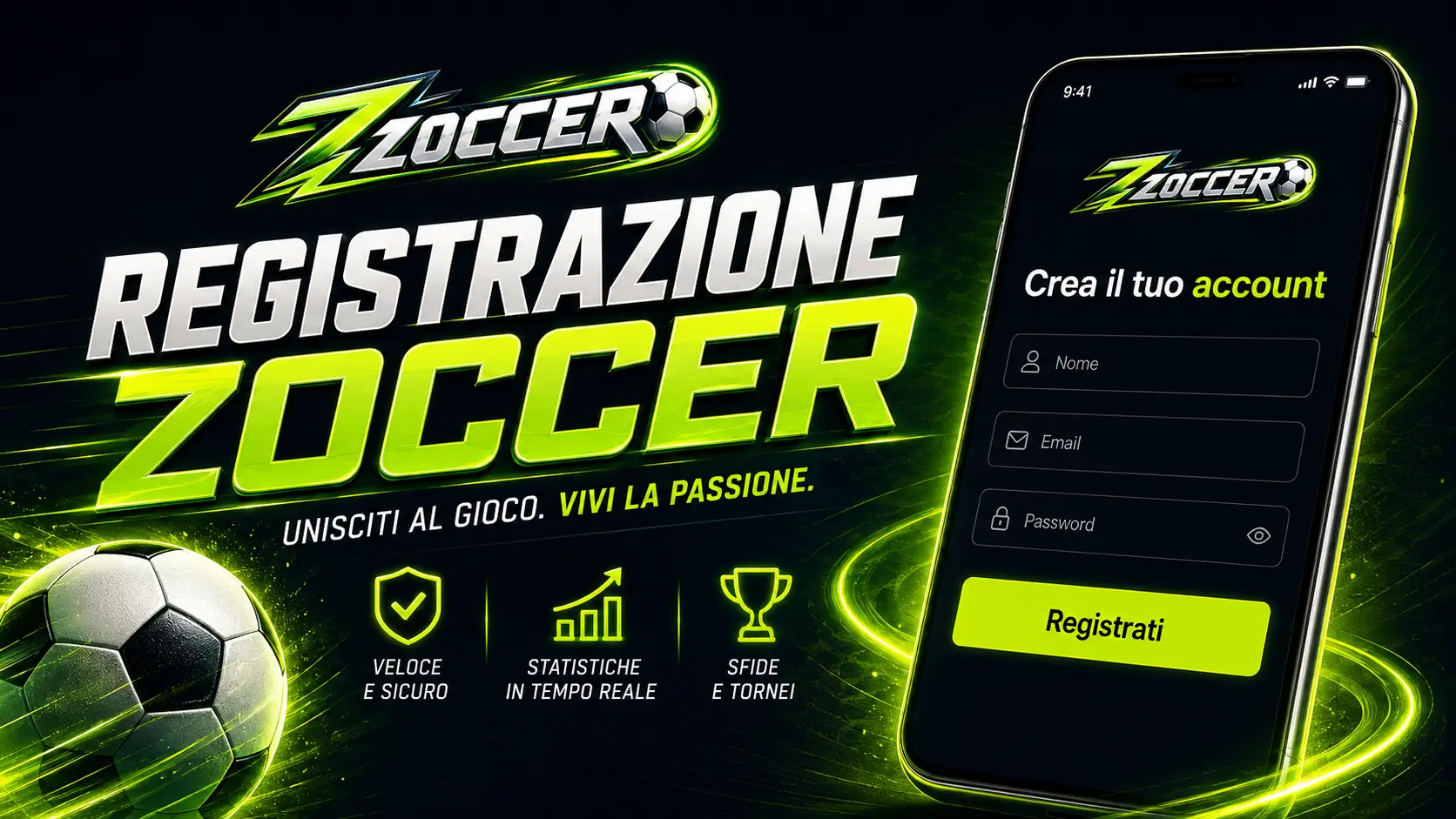 Come registrarsi su Zoccer